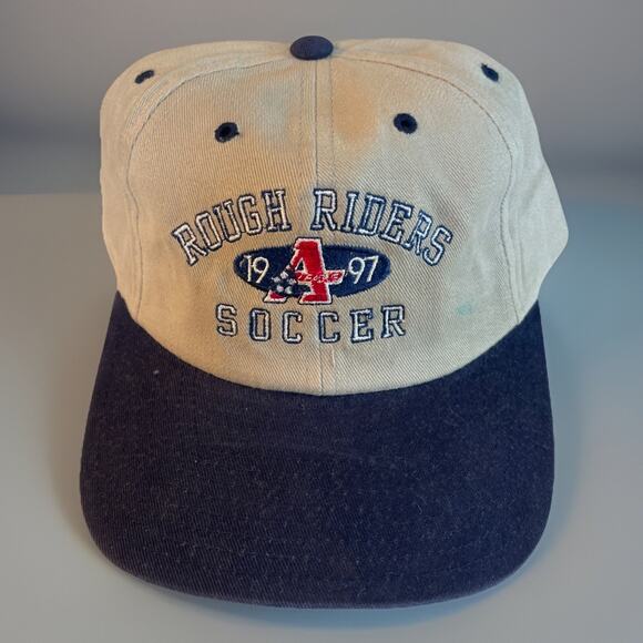 Vintage USISL League Long Island Rough Riders Logo SnapBack Rare Needs Replace - Picture 1 of 7
